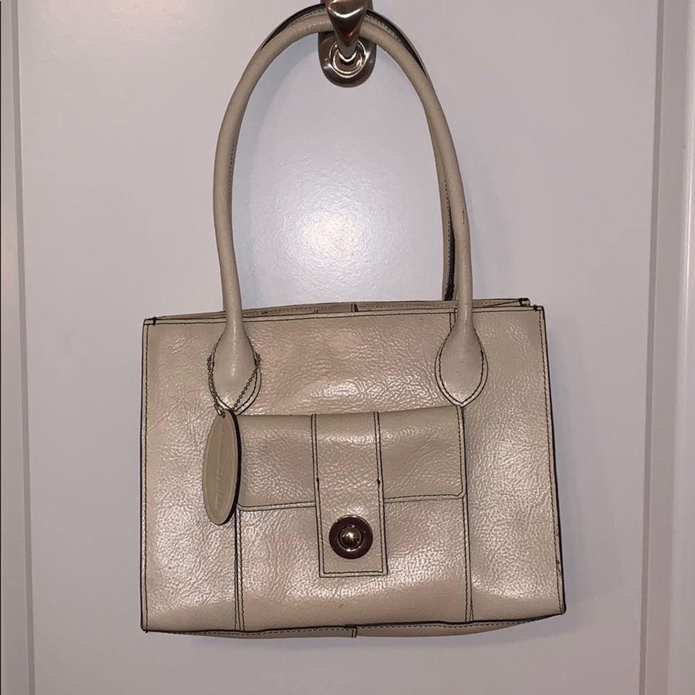 pelle studio white leather bag